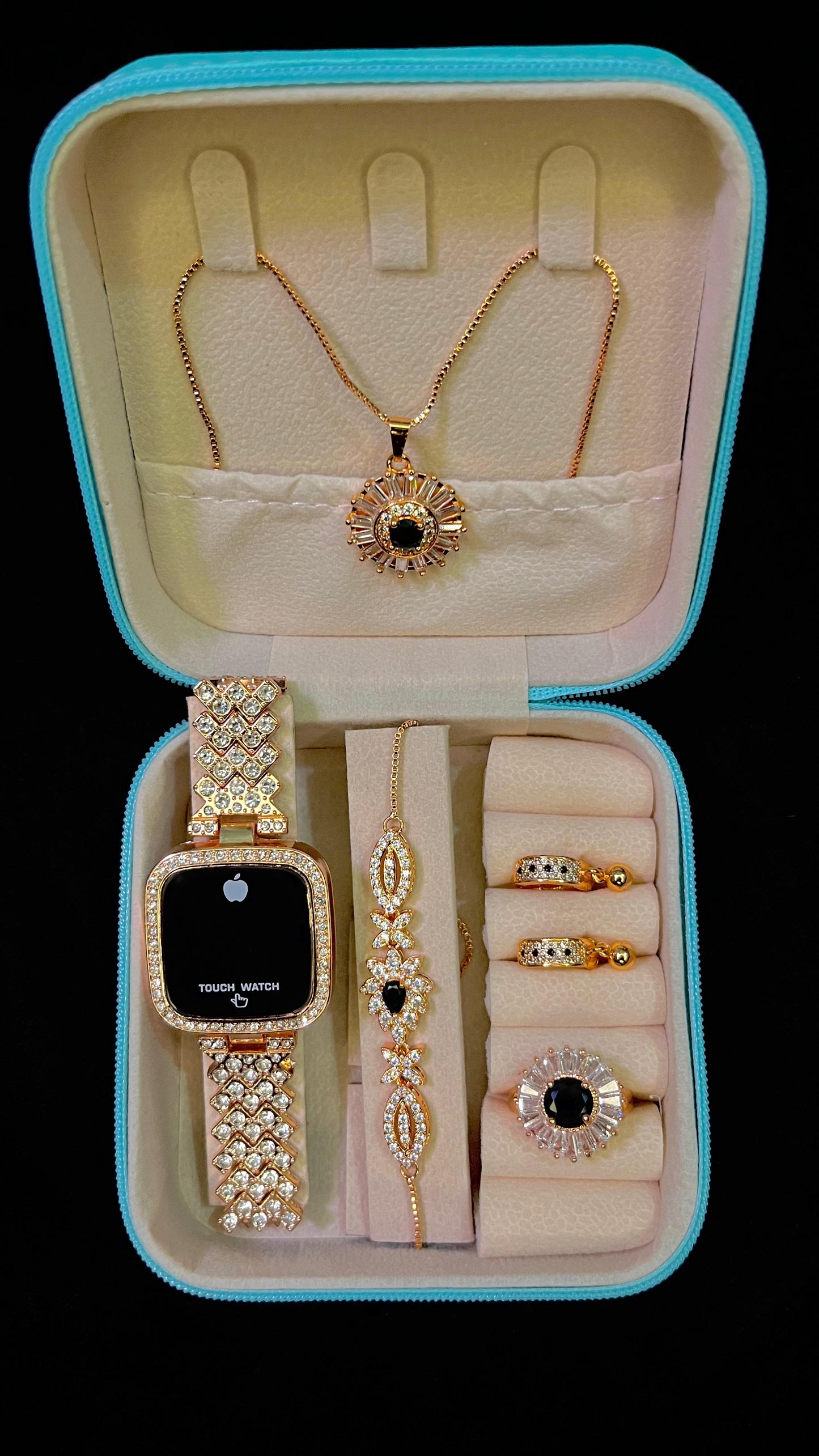 Ultimate Glamour Gift Box – 6-in-1 Jewelry & Watch Collection for Her